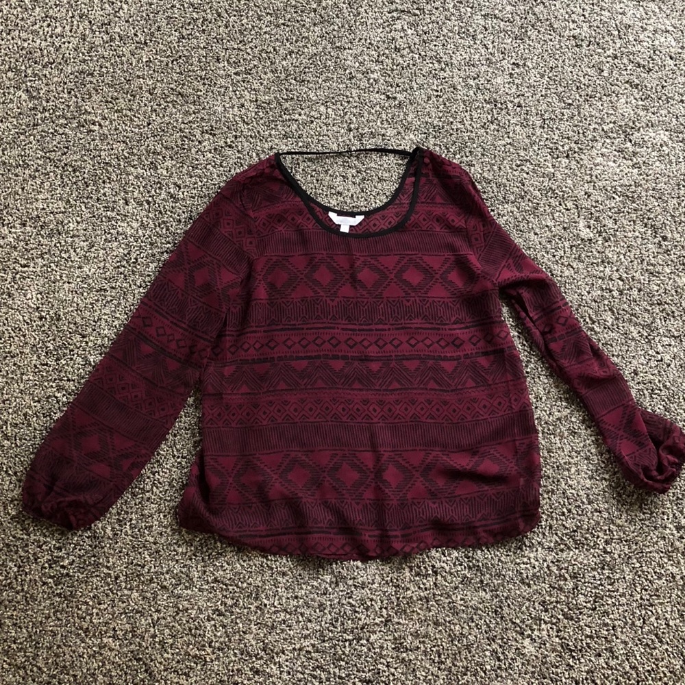 Charming Charlie’s long sleeve see-through